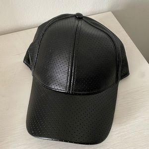 Leather dad cap